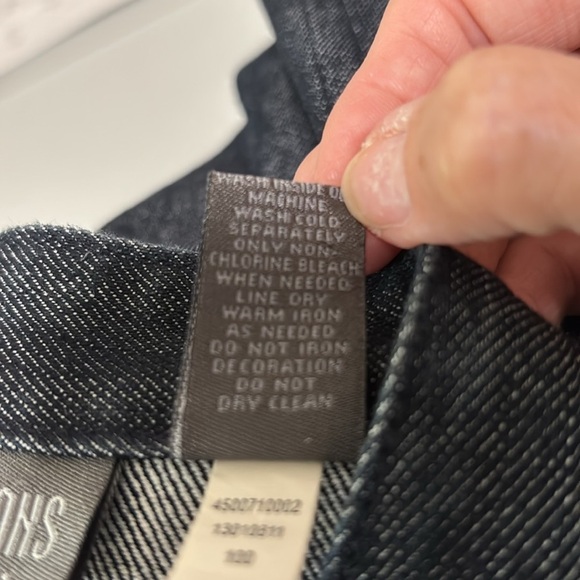 ADDITIONS CHICO’S - FITS LIKE A MEDIUM- DARK WASH DENIM - SCALLOPS & SEQUIN B7 - Picture 13 of 14